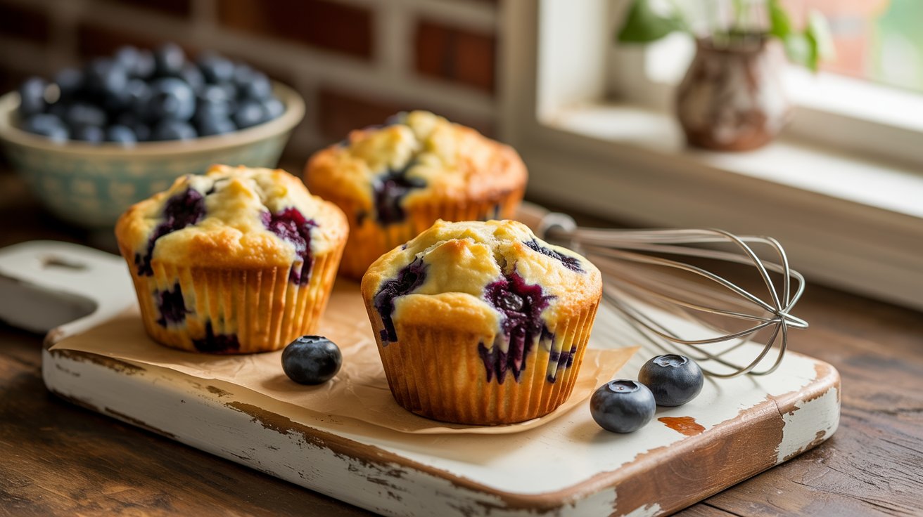 Blueberry Cottage Cheese Muffins